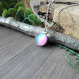 Pink Aura Opal Necklace