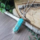 Turquoise Necklace, Long Hexagon
