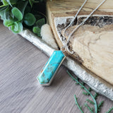 Turquoise Necklace, Long Hexagon