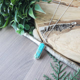 Turquoise Necklace, Long Hexagon