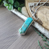 Turquoise Necklace, Long Hexagon