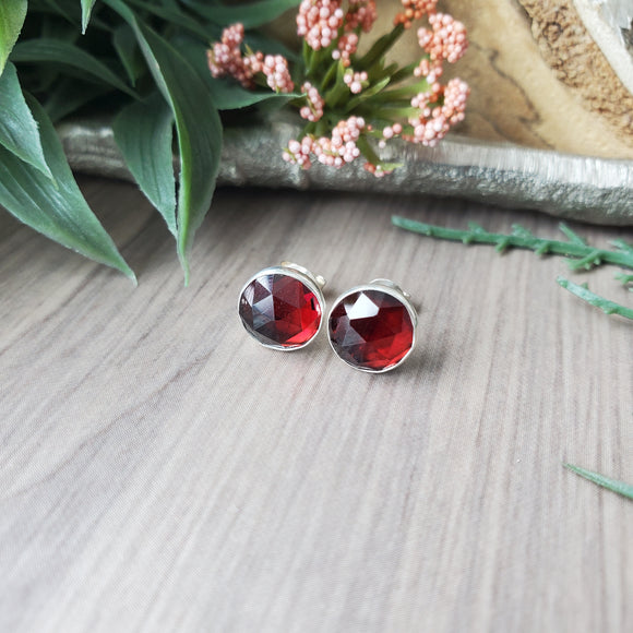 Garnet Studs