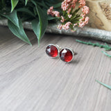 Garnet Studs