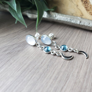 Moon Studs, Gemstones