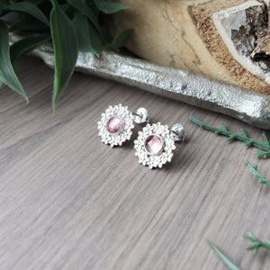 Pink Garnet Earrings