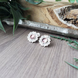Pink Garnet Earrings