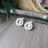 Pink Garnet Earrings