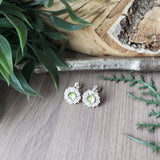 Peridot Studs, Floral