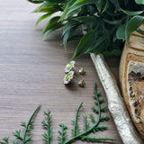 Peridot Studs, Floral