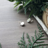 Peridot Studs, Floral