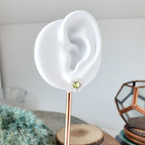 Peridot Studs, Floral