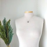 Moss Agate Necklace, Tear Drop