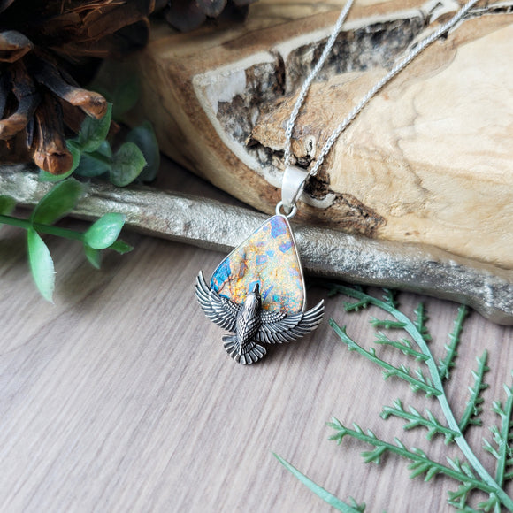 Bird Necklace, Monarch Opal