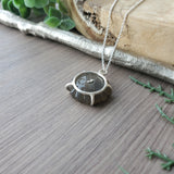 Grey Moonstone Flower Necklace