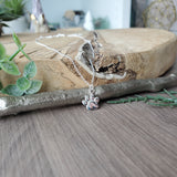 Paw Print Necklace, Silver