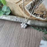 Paw Print Necklace, Silver