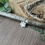 Paw Print Necklace, Silver