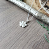 Paw Print Necklace, Silver