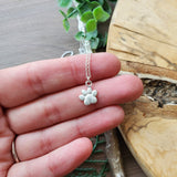 Paw Print Necklace, Silver