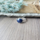 Sapphire Ring, Faceted, Oval