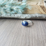 Sapphire Ring, Faceted, Oval