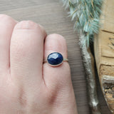Sapphire Ring, Faceted, Oval