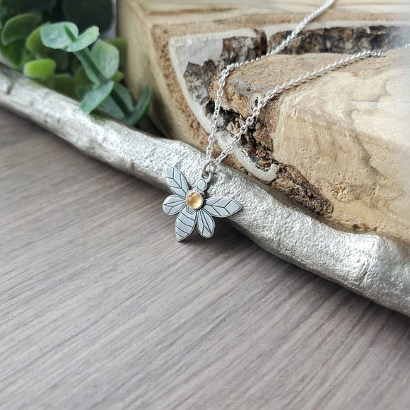 Bee Necklace, Citrine