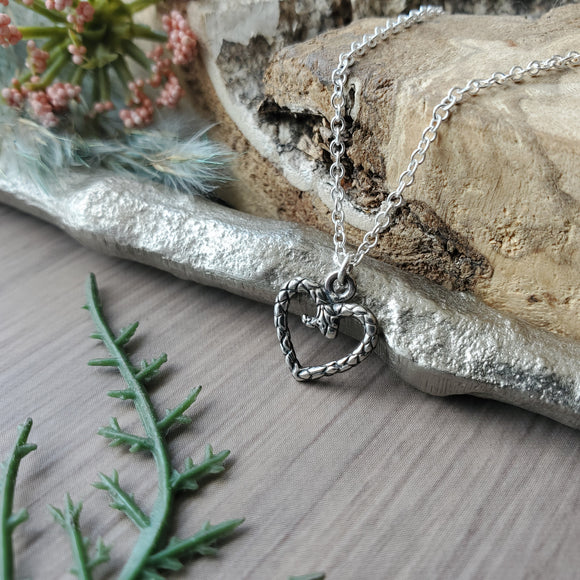 Snake Heart Necklace