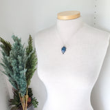 Anatomical Heart Necklace, Labradorite, Floral,