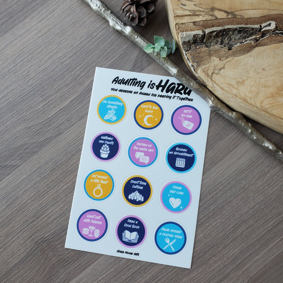 Adulting Badges - Sticker Sheet
