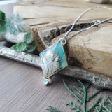 Under the Sea Necklace, Teal Agate