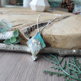 Under the Sea Necklace, Teal Agate