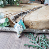 Under the Sea Necklace, Teal Agate