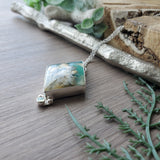 Under the Sea Necklace, Teal Agate