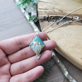 Under the Sea Necklace, Teal Agate