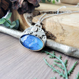 Polar Bear Necklace, Blue Opal