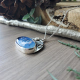 Polar Bear Necklace, Blue Opal