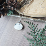 Polar Bear Necklace, Blue Opal