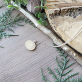 Floral Moon Necklace, Aqua Chalcedony