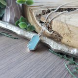 Aquamarine Necklace, Hexagon