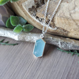 Aquamarine Necklace, Hexagon