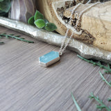 Aquamarine Necklace, Hexagon