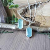 Aquamarine Necklace, Hexagon