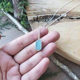 Aquamarine Necklace, Hexagon