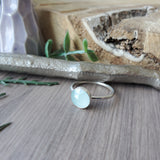 Aquamarine Ring, Faceted Round, 8mm