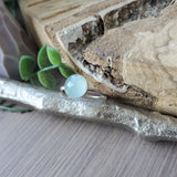Aquamarine Ring, Faceted Round, 8mm