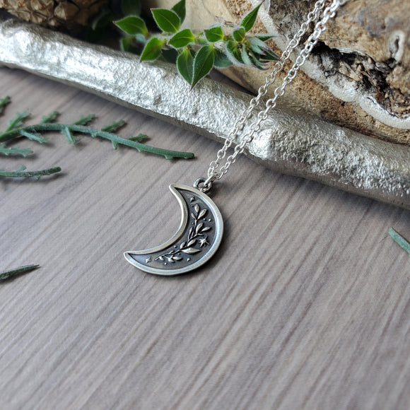 Floral Moon Necklace