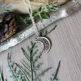 Floral Moon Necklace
