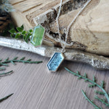 Moss Kyanite Necklace, Teal