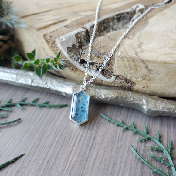 Moss Kyanite Necklace, Teal